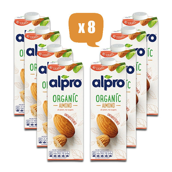 ALPRO Almond Unsweetened Drink | 1L x 8 Pack, Vegan