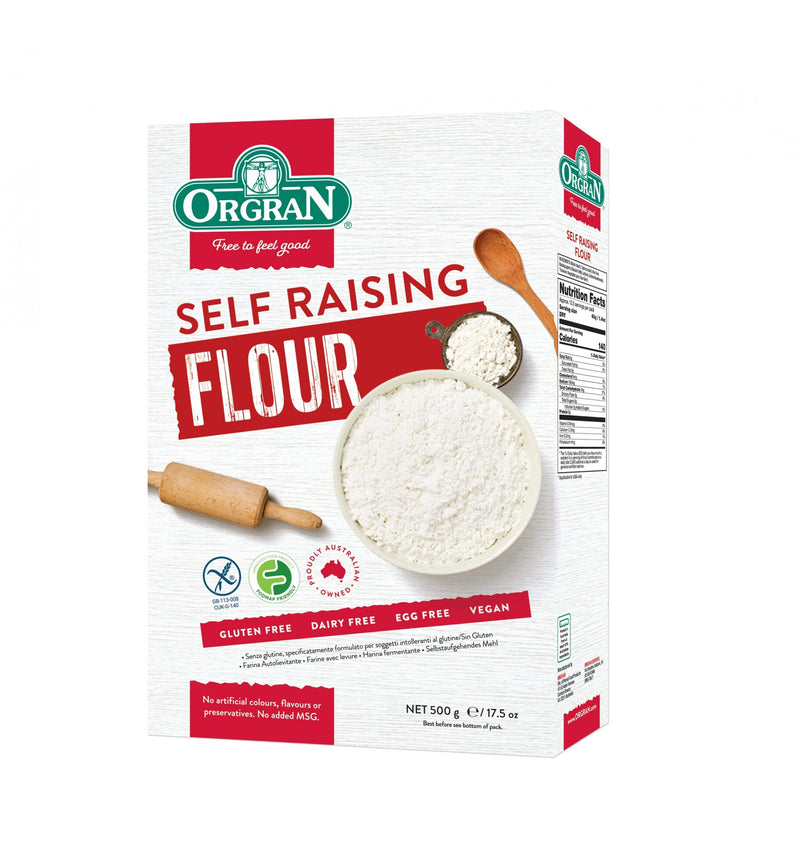 ORGRAN Self Raising Flour, 500g, Vegan, Gluten Free, Non GMO, Nut Free