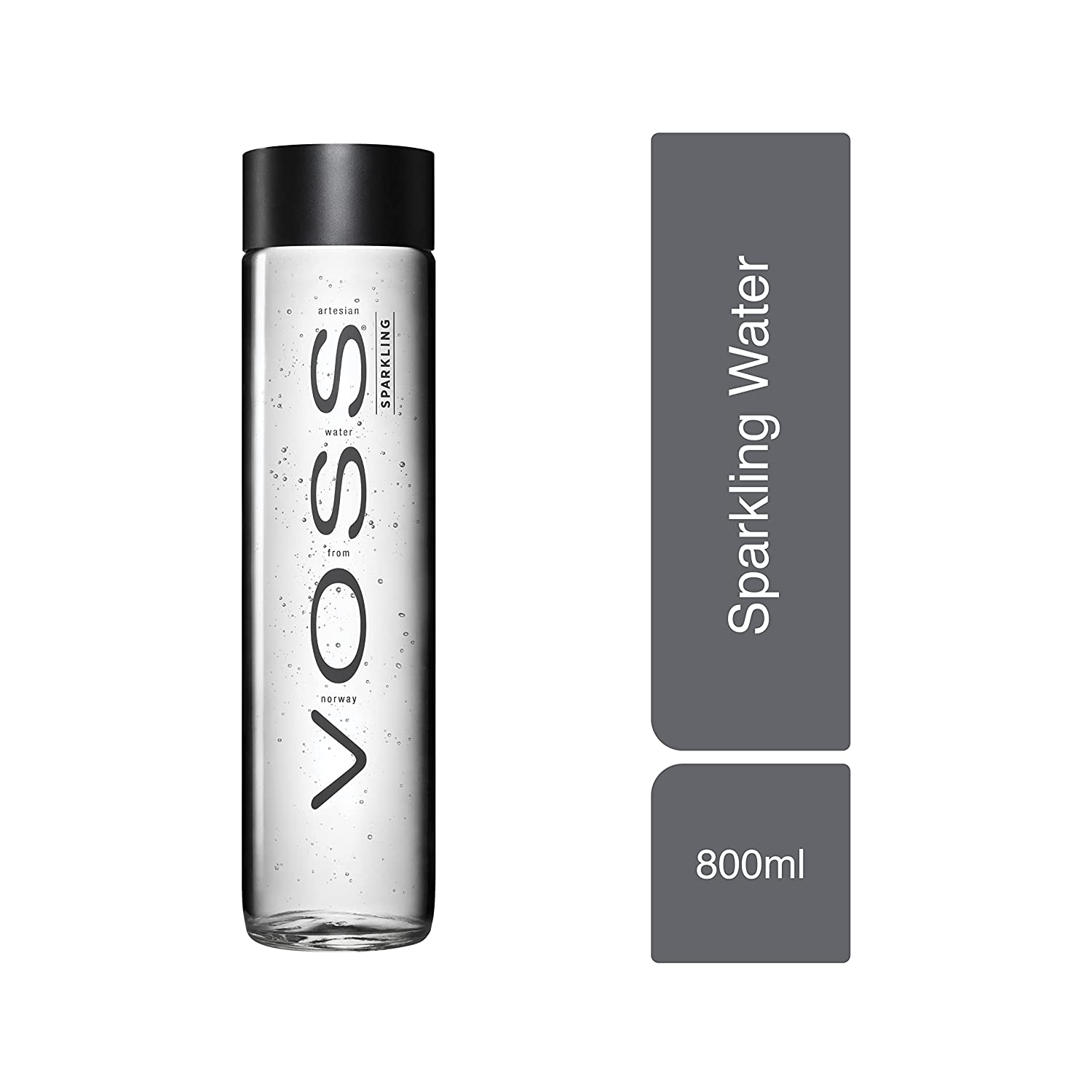 VOSS Artesian Sparkling Water, 800ml Glass Bottle