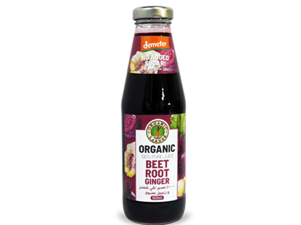 ORGANIC LARDER 100% Pure Beetroot Ginger Juice, 500ml - Organic, Vegan, No Added Sugar