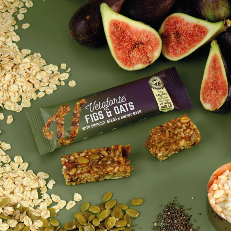 VELOFORTE Figs & Oats Bar, 35g - Vegan, Natural, Gluten Free, Sugar Free