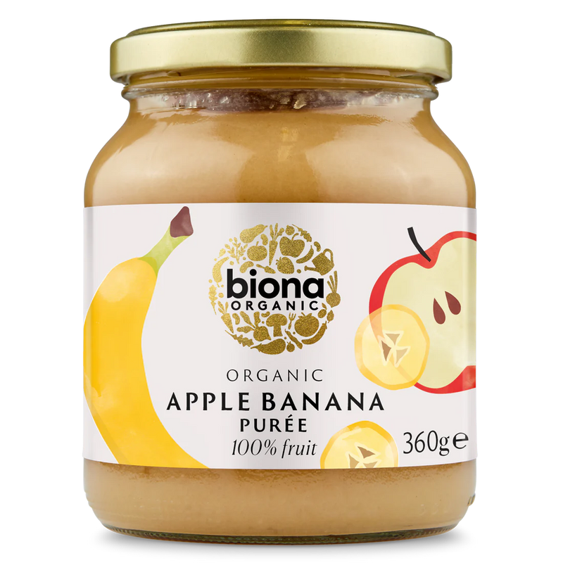 BIONA ORGANIC Apple Banana Puree - Pack of 6 (360g per piece)