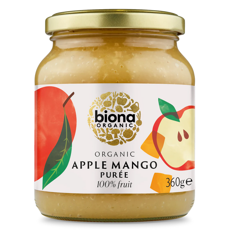 BIONA ORGANIC Apple Mango Puree - Pack of 6 (360g per piece)