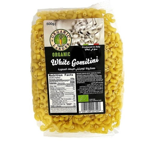 ORGANIC LARDER White Gomitini Pasta, 500g - Organic, Vegan