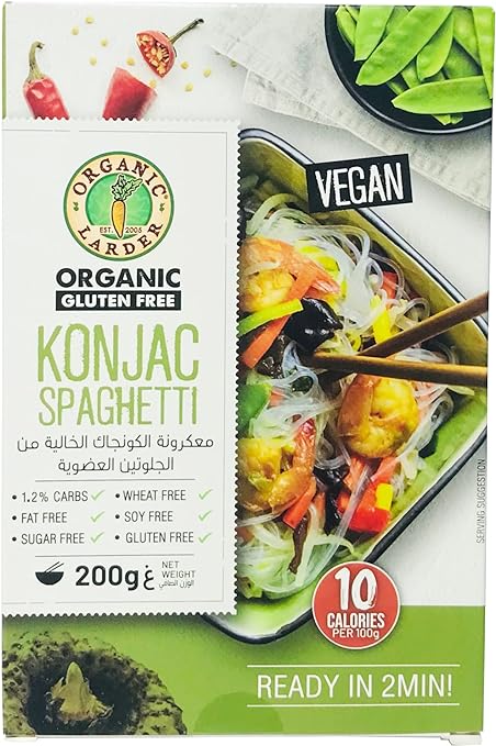 ORGANIC LARDER Konjac Spaghetti, 200g - Organic, Vegan, Gluten Free
