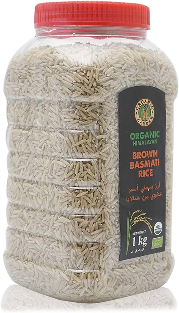 ORGANIC LARDER Himalayan Brown Basmati Rice, 1Kg - Organic, Vegan, Natural