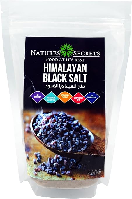 NATURES SECRET Himalayan Black Salt 250g, Keto, Gluten free