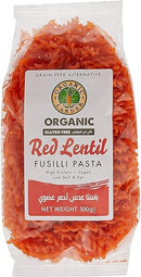 ORGANIC LARDER Red Lentil Fusilli Pasta, 300g - Organic, Vegan, Gluten Free