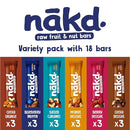 NAKD Raw Fruit And Nut Bars Variety Pack, 35g x 18 bars - Vegan, Gluten Free, No Added Sugar
