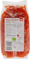 ORGANIC LARDER Red Lentil Fusilli Pasta, 300g - Organic, Vegan, Gluten Free