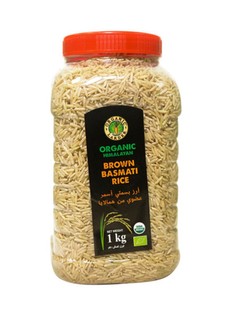 ORGANIC LARDER Himalayan Brown Basmati Rice, 1Kg - Organic, Vegan, Natural
