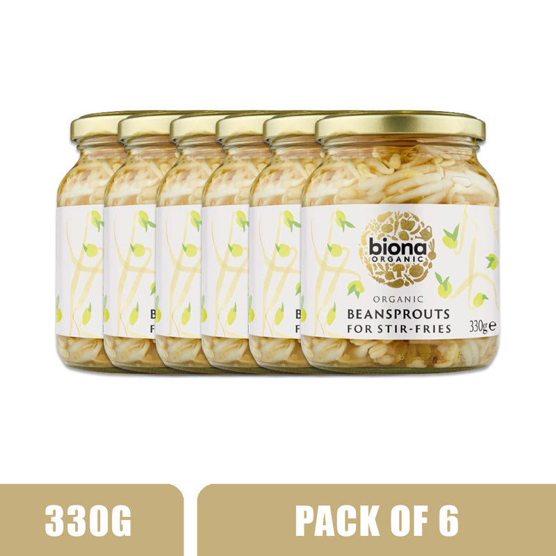 BIONA ORGANIC Beansprouts - Pack of 6 (330g each)