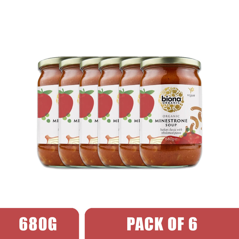 BIONA ORGANIC Minestrone Soup - Pack of 6 (680g each)