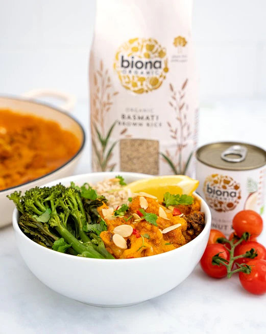 BIONA ORGANIC Brown Basmati Rice - Pack of 6 (500g each)