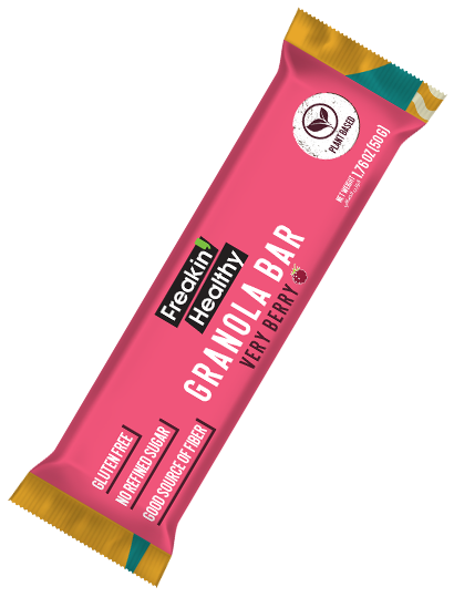 FREAKIN' HEALTHY Very Berry Granola Bar, 50g - Vegan, Gluten Free, No Added Sugar