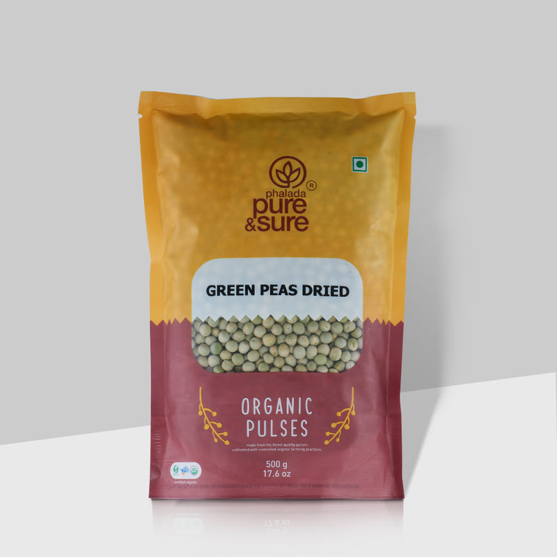 PURE & SURE Organic Green Peas Dried, 500g