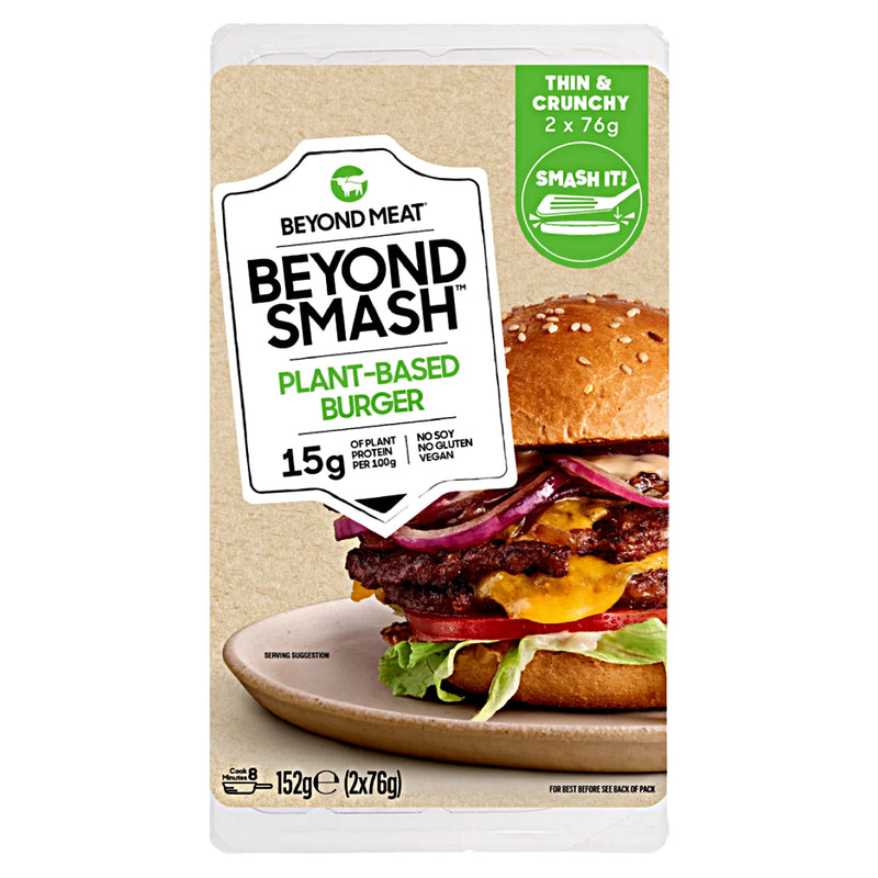 BEYOND MEAT Beyond Smash, Vegan Burger, Plant Based Burger - 152g (Pack of 2)