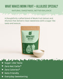 ECOLOGICAL Monkfruit Sweetener, 400g - With Allulose