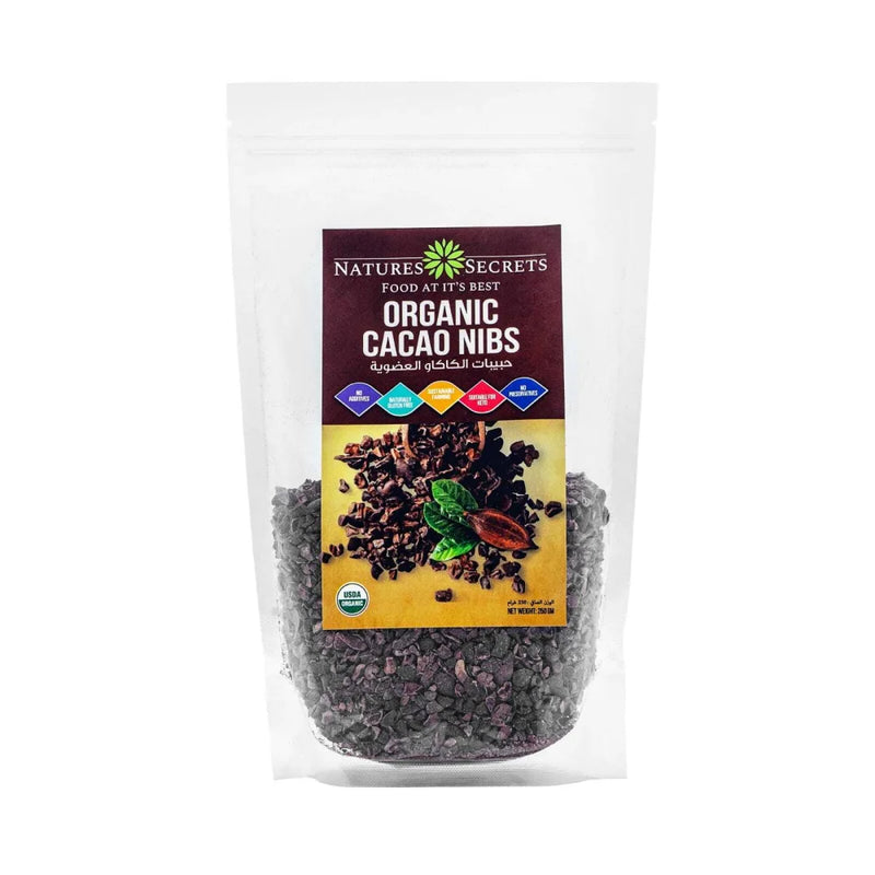 NATURES SECRET Organic Cacao Nibs, 250g