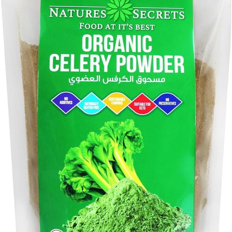 NATURES SECRET Organic Celery Powder 200g, Gluten free, Keto