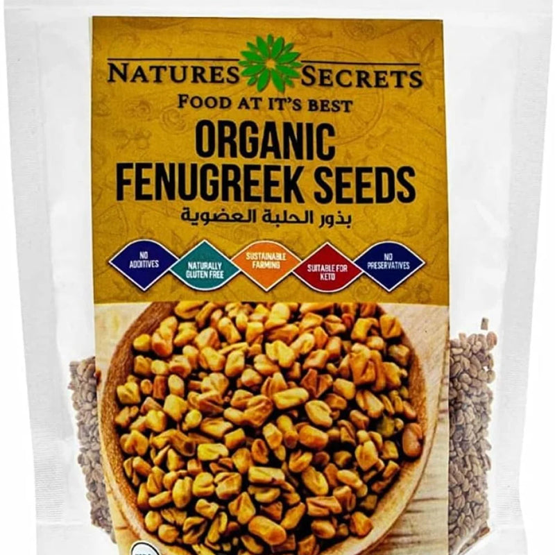 NATURES SECRET Organic Fenugreek Seeds, 250g, Keto, Gluten free