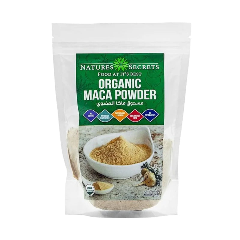 NATURES SECRET Organic Maca Powder, 250g, Gluten free, Keto