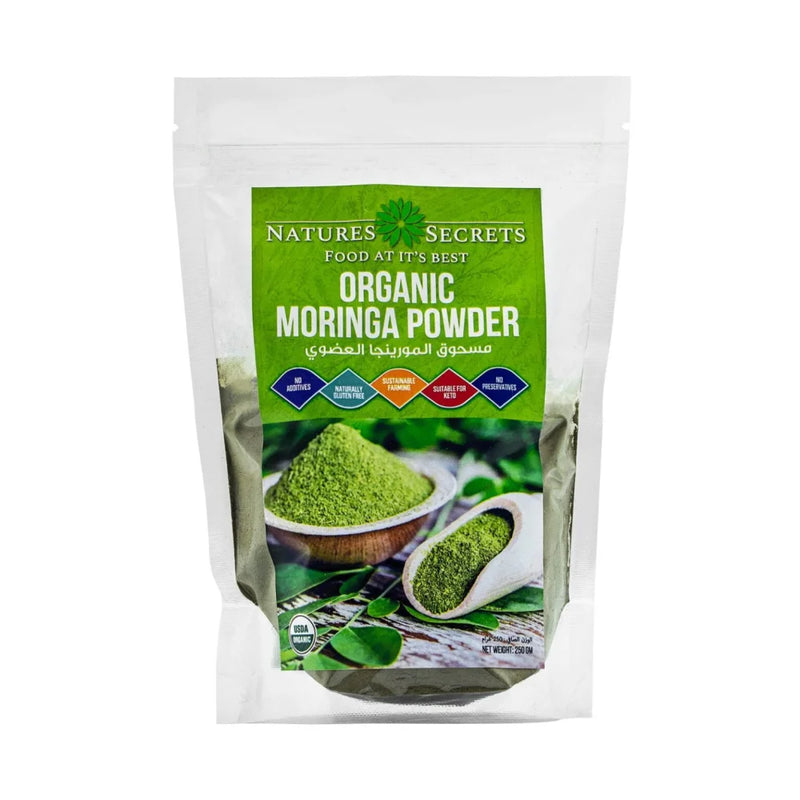 NATURES SECRET Organic Moringa Powder 250g, Keto, Gluten free