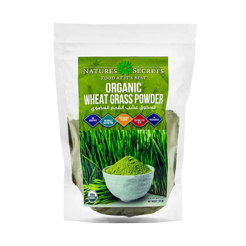 NATURES SECRET Organic Wheat Grass Powder, 250g, Keto, Gluten free