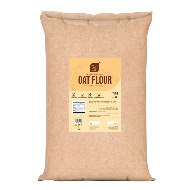 ECOLOGICAL Oat Flour – Gluten-Free, Canadian, 25kg