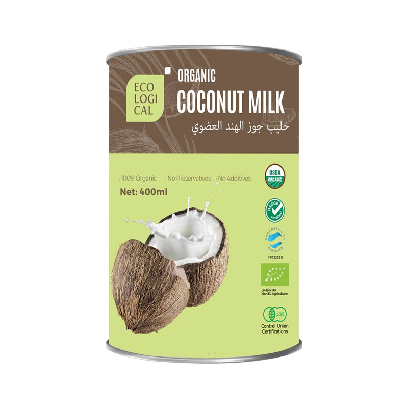 ECOLOGICAL Organic Coconut Milk, 400ml