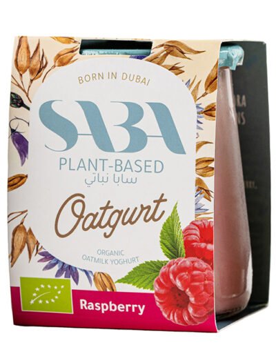 SABA Vegan Raspberry Oatgurt, Organic Oat Milk Yoghurt, 115g