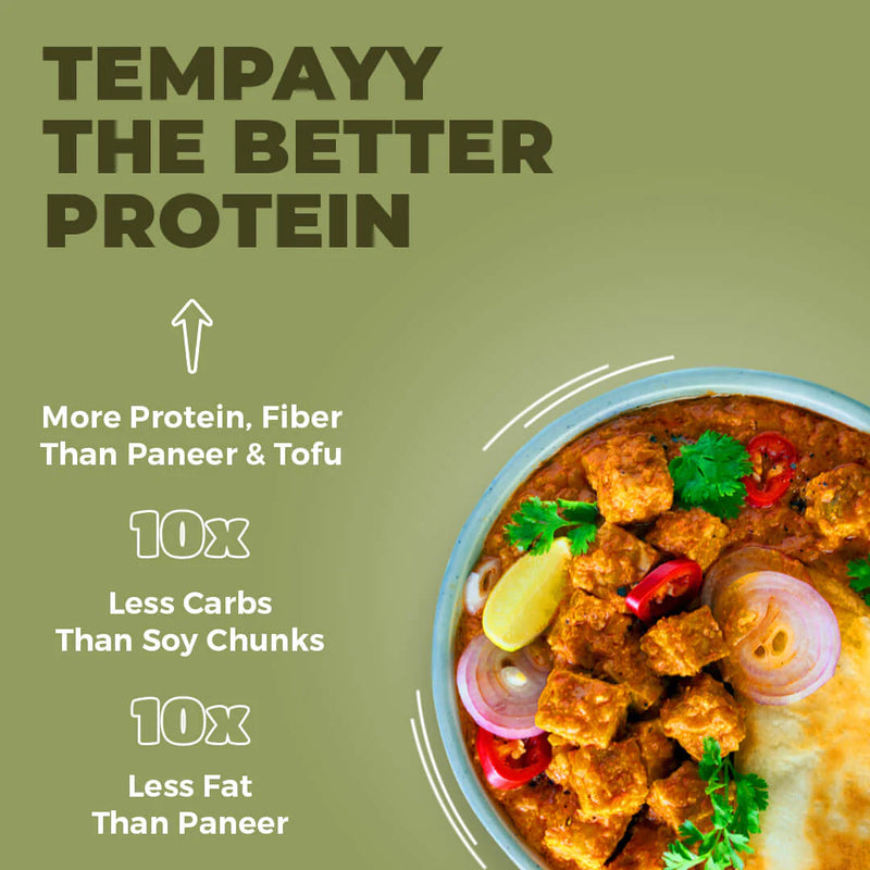 HELLO TEMPAYY Tempeh cubes, 200g - Vegan, Gluten Free