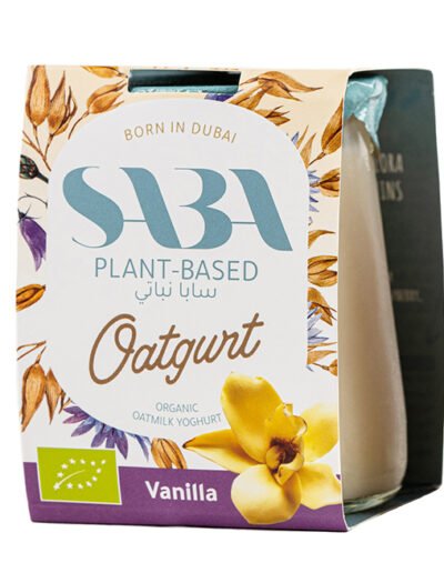 SABA Vegan Vanilla Oatgurt, Organic Oat Milk Yoghurt, 115g