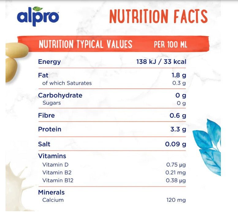 ALPRO Soya Unsweetened Drink, Plant Based, 1L - Vegan, Lactose Free