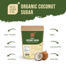 ECOLOGICAL Organic Coconut Sugar, Dark, 500g - Unrefined Sweetener for Healthier Living