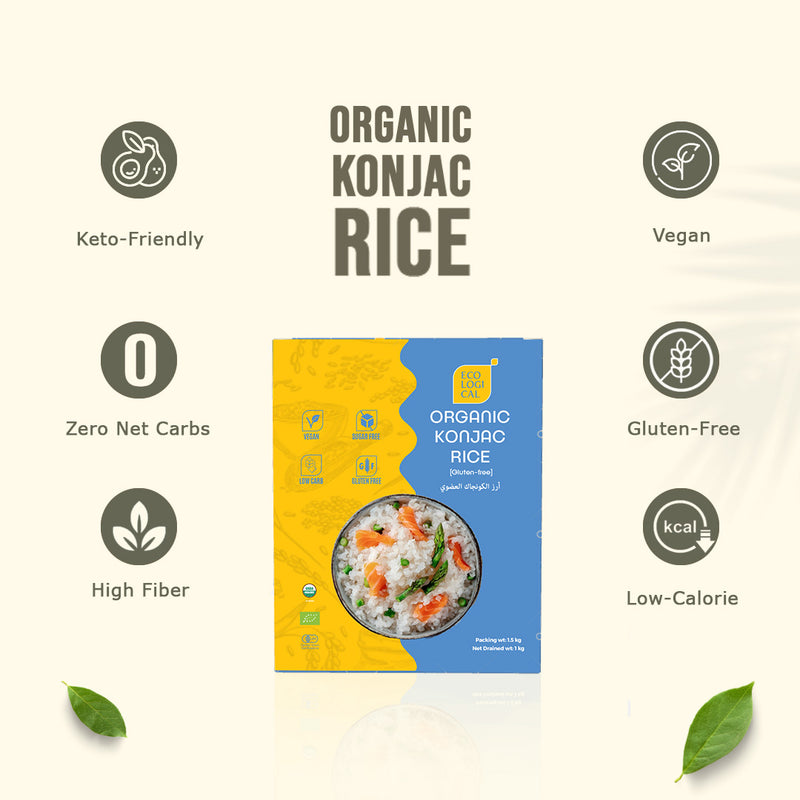 Ecological Organic Konjac Rice 1kg(Drained) Gluten Free