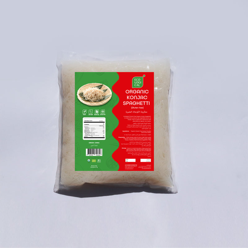 Ecological Organic Konjac (Shirataki) Spaghetti 1 Kg, Keto Noodles, Low Carb, Gluten Free