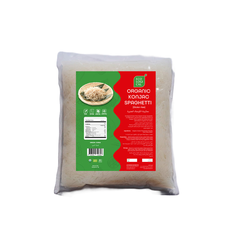 Ecological Organic Konjac (Shirataki) Spaghetti 1 Kg, Keto Noodles, Low Carb, Gluten Free