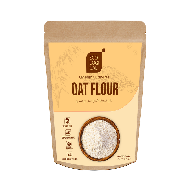 ECOLOGICAL Oat Flour – Gluten-Free, Canadian, 500g