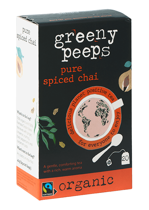 GREENY PEEPS Organic Pure Spiced Chai, 40g - Organic, Vegan, Gluten Free, Keto Friendly