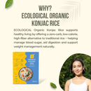 ECOLOGICAL Organic Konjac Rice 1kg(Drained) Gluten Free - Pack of 3