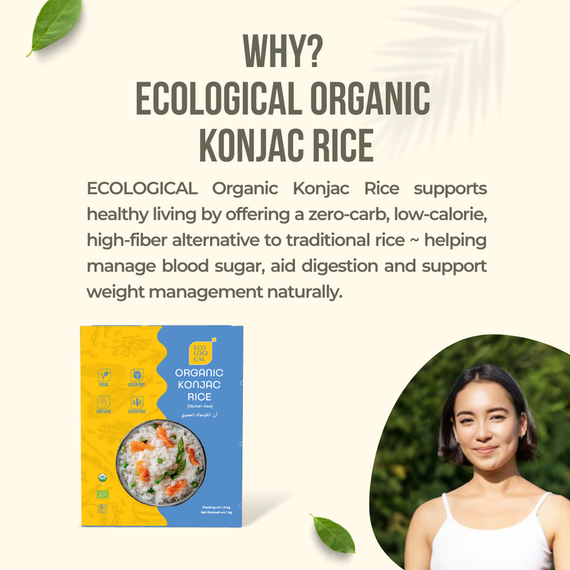 Ecological Organic Konjac Rice 1kg(Drained) Gluten Free