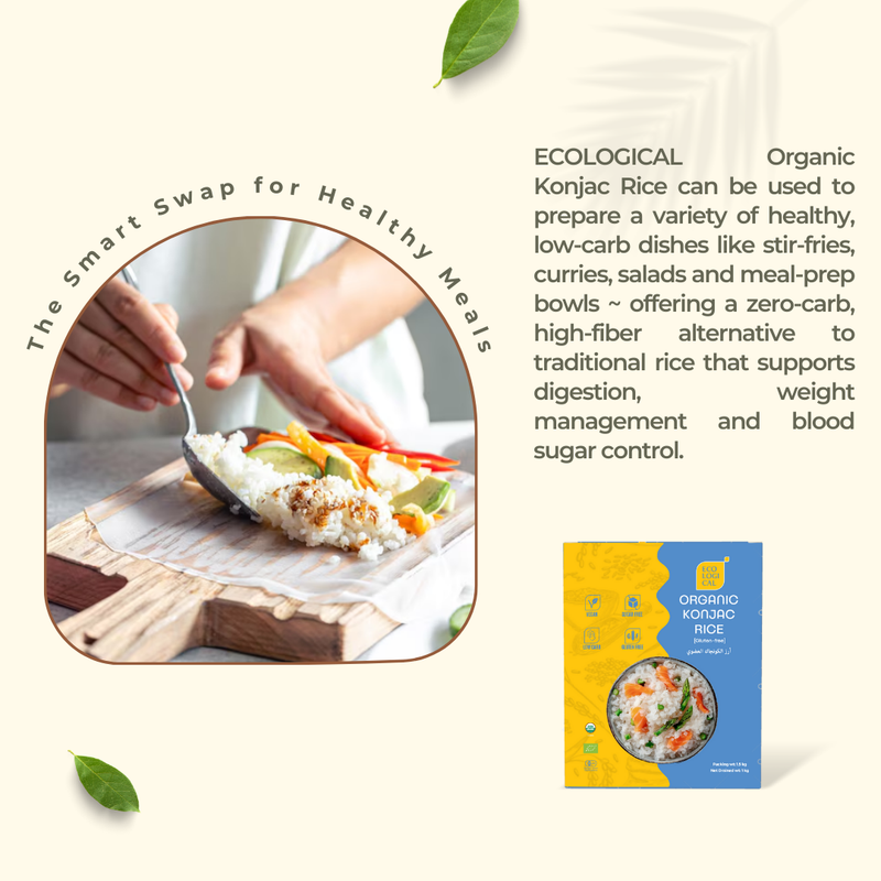 Ecological Organic Konjac Rice 1kg(Drained) Gluten Free