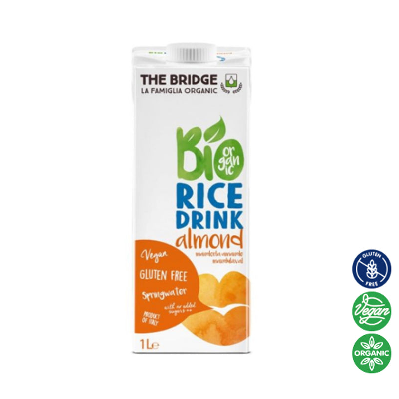 THE BRIDGE Rice Almond Milk, 1 L - Organic, Vegan, Gluten Free