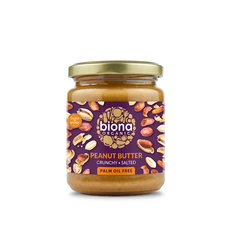 BIONA Organic Peanut Butter Crunchy With Sea Salt | 250g