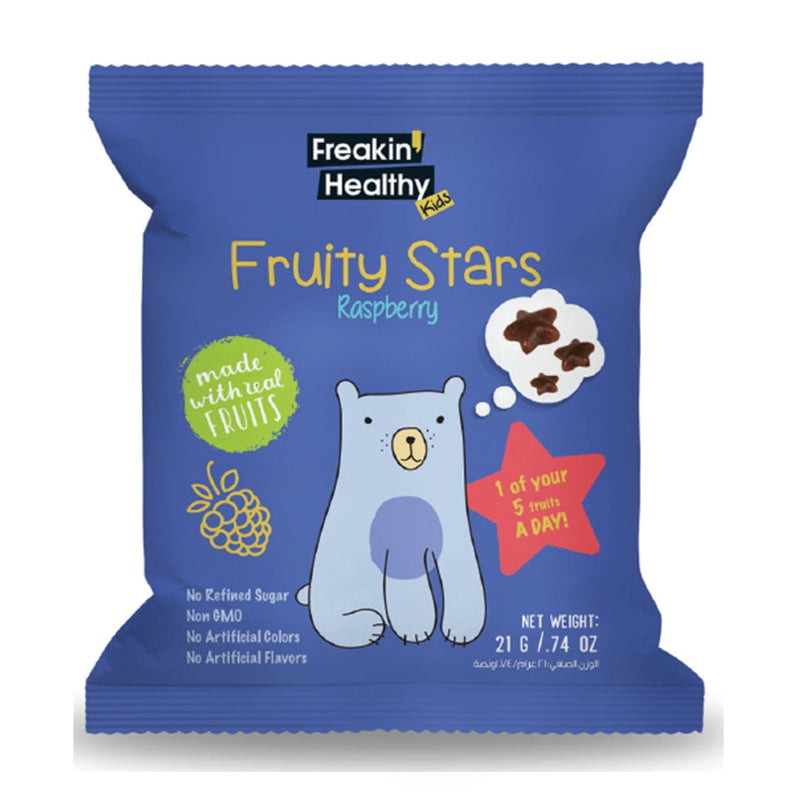FREAKIN' HEALTHY Raspberry Fruity Stars Dispenser, 252g - Pack of 12