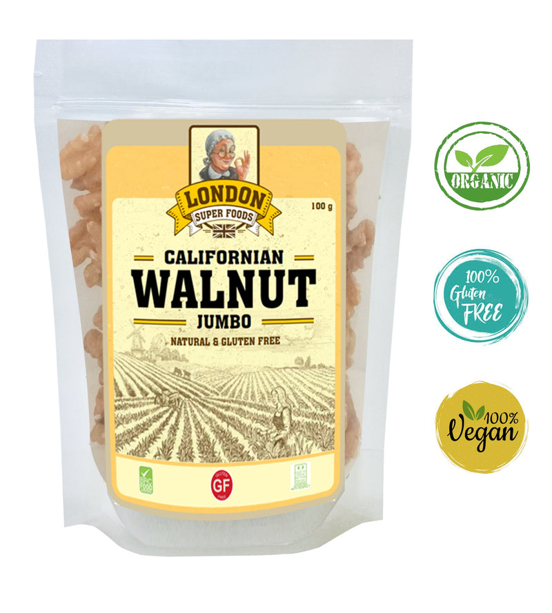 LONDON SUPER FOODS Californian Natural Walnuts, 100g