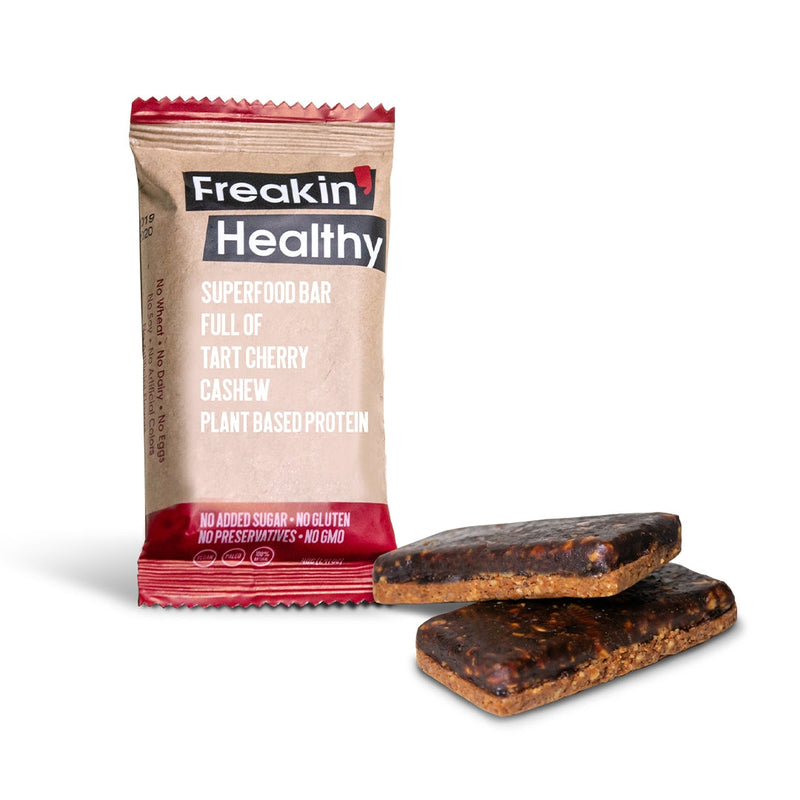 FREAKIN' HEALTHY Tart Cherry And Cashew Superfood Bars Dispenser, 480g - Pack of 12
