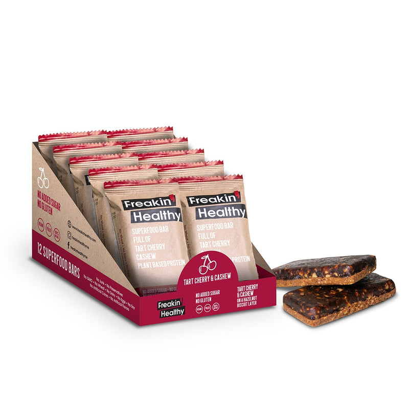 FREAKIN' HEALTHY Tart Cherry And Cashew Superfood Bars Dispenser, 480g - Pack of 12