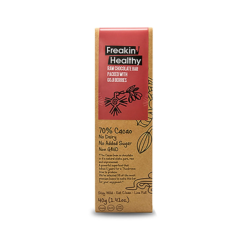 FREAKIN' HEALTHY Raw Chocolate With Goji Berries Dispenser, 400g - Pack Of 10
